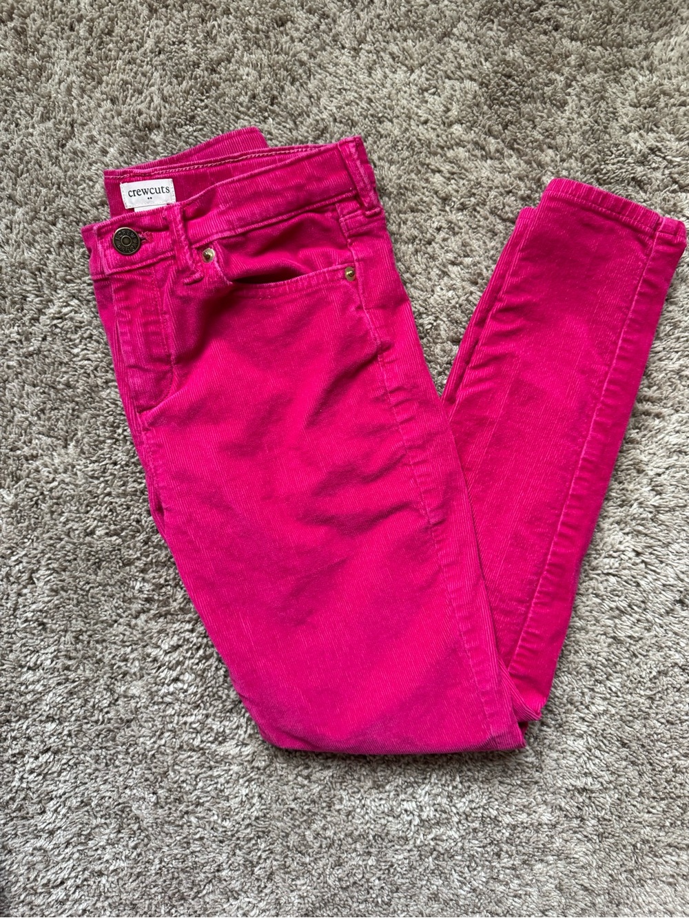 Crewcuts Bright Pink Corduroy Skinny Jeans